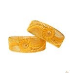 22k gold chur design. It is widely known as kadas or chur in Indian subcontinent.It is designed beautifully with combination of filigree design in matte and shine finish combination.Weight of this product would be only 25.19 gm.