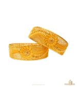 22k gold chur design. It is widely known as kadas or chur in Indian subcontinent.It is designed beautifully with combination of filigree design in matte and shine finish combination.Weight of this product would be only 25.19 gm.