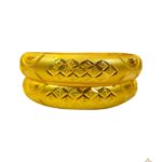 Fabulous traditional 22k gold churi design. It is designed beautifully with combination of filigree design in matte and shine finish combination. Weight of this churi would be only 31.36 gm.