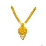 These lovely and elegant gold necklace designs are ideal for women who love sleek, edgy, and youthful look.22 Carat Yellow Gold necklace designs For Women in 23.43 grams are perfect for look as well as cost.