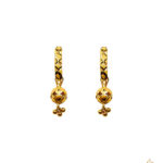 Gold earrings design can make your look all the prettier any day of the week! 21 carat pure gold earring bring a hint of luxury to your outfit. This simple gold earrings design weight only 1.78 gram.