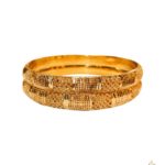 Fabulous traditional 22k gold churi design. It is designed beautifully with combination of filigree design in matte and shine finish combination. Weight of this churi would be only 37.73 gm.