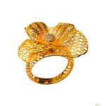 Every women in life gold ring play an important role.Gold finger ring increase their beautyness. Finger ring designs enhance Women's personality. This is traditional 22k Yellow Gold.it's just 6.90 grams.