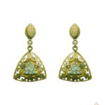 Gold earrings design can make your look all the prettier any day of the week! 22 carat pure gold earring bring a hint of luxury to your outfit. This simple gold earrings design weight only 5.64 gram.