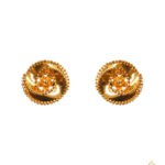 Gold earrings design can make your look all the prettier any day of the week! 22 carat pure gold earring bring a hint of luxury to your outfit. This simple gold earrings design weight only 6.42 gram.