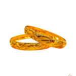 Fabulous traditional 22k gold churi. It is designed beautifully with combination of filigree design in matte and shine finish combination. Weight of this churi would be only 15.36 gm.