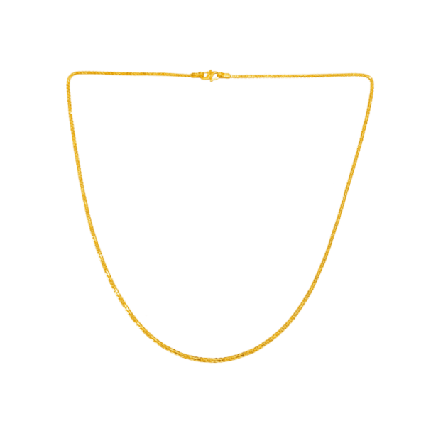 Stunning gold chain design you will fall in love with it. So, wear this and create your very own style. The gold chain design for female has been crafted in 22k. Gold Chain weighs like 2.91 gm.