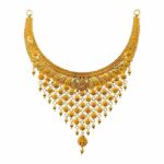 These lovely and elegant gold Chik Har Designs are ideal for women who love sleek, edgy, and youthful look.Gold Chik Har designs in 25.56 grams are perfect for look as well as cost.