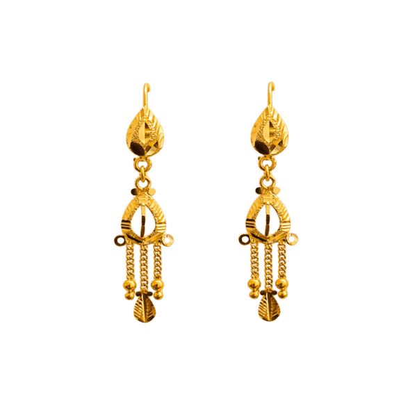 Enhance your look with 22k gold kaner dul from Chowdhury Gold. Shop our incomparable new kaner dul for your new favorite pair. The weight of this kaner dul is 2.42gm.