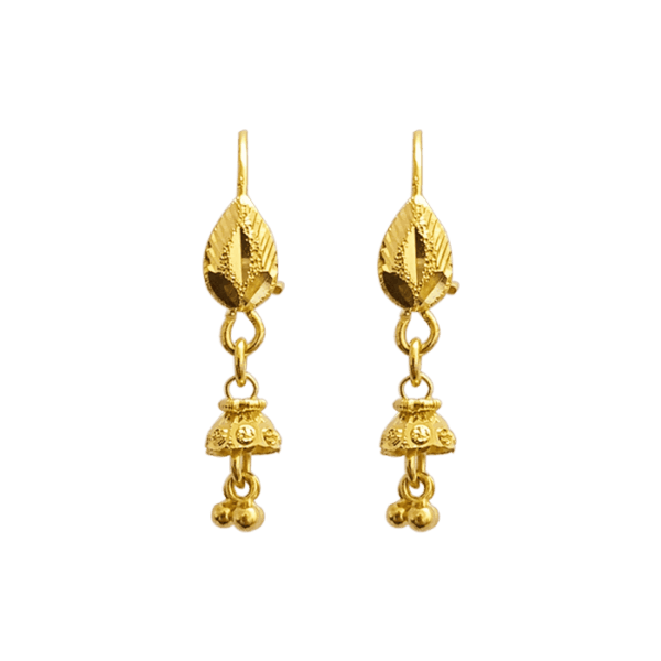 Enhance your look with 22k gold kaner dul from Chowdhury Gold. Shop our incomparable new kaner dul for your new favorite pair. The weight of this kaner dul is 1.90gm.