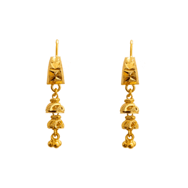 Enhance your look with 22k gold Kaner dul from Chowdhury Gold. Shop our incomparable new kaner dul for your new favorite pair. The weight of this kaner dul is 2.35gm.