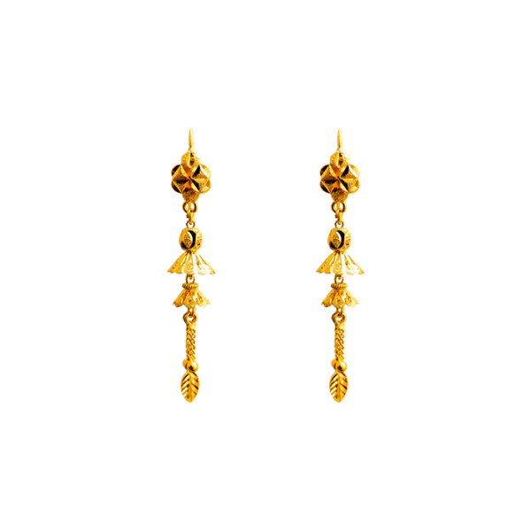 Enhance your look with 22k gold Kaner dul from Chowdhury Gold. Shop our incomparable new kaner dul for your new favorite pair. The weight of this kaner dul is 3.76gm.