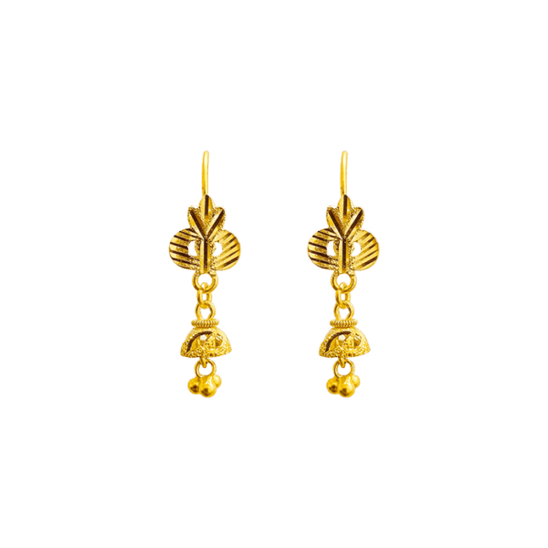 Enhance your look with 22k gold Kaner dul from Chowdhury Gold. Shop our incomparable new kaner dul for your new favorite pair. The weight of this kaner dul is 1.86gm.