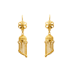 This royal pair of 22k gold jhumka design define simplicity and elegance.This traditional jhumka have been exquisitely crafted keeping maximum simplicity in mind.The Weight of this product would be only 5.63 gm.