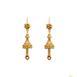 This royal pair of 22k gold jhumka design define simplicity and elegance. This traditional jhumka have been exquisitely crafted keeping maximum simplicity in mind. The Weight of this product would be only 5.59 gm.