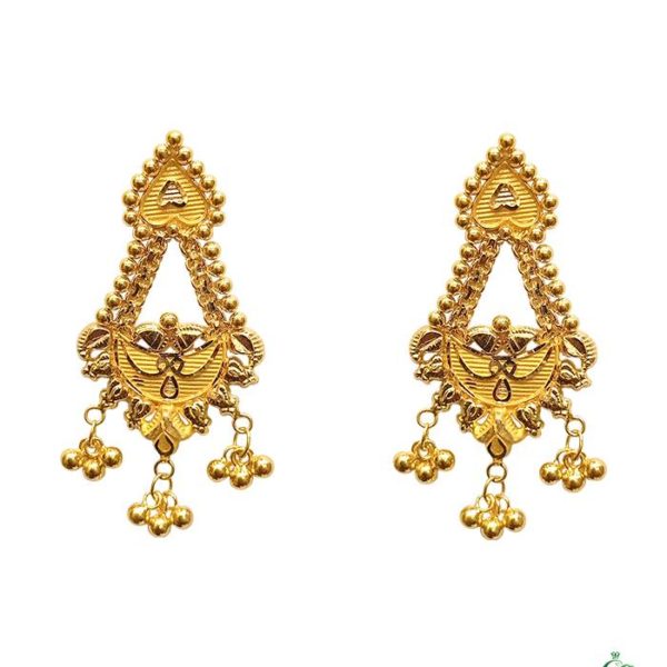 Enhance your look with 21k gold Kaner dul from Chowdhury Gold. Shop our incomparable new kaner dul for your new favorite pair. The weight of this kaner dul is 2.94gm.