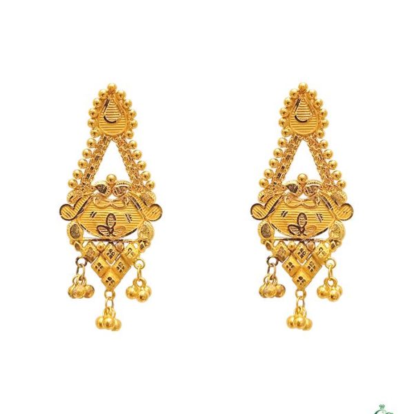 Enhance your look with 21k gold Kaner dul from Chowdhury Gold. Shop our incomparable new kaner dul for your new favorite pair. The weight of this kaner dul is 3.36gm.