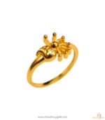Every women in life gold ring play an important role.Gold finger ring increase their beautyness. Finger ring designs enhance Women's personality. This is traditional 22k Yellow Gold.it's just 2.68 grams.