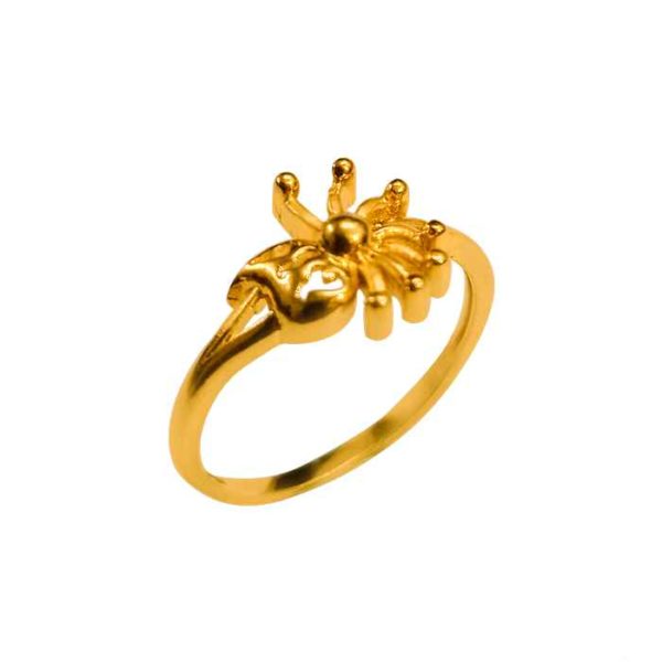 Every women in life gold ring play an important role.Gold finger ring increase their beautyness. Finger ring designs enhance Women's personality. This is traditional 22k Yellow Gold.it's just 2.68 grams.