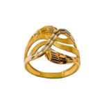 Every women in life gold ring play an important role.Gold finger ring increase their beautyness. Finger ring designs enhance Women's personality. This is traditional 22k Yellow Gold.it's just 3.42 grams.