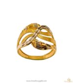 Every women in life gold ring play an important role.Gold finger ring increase their beautyness. Finger ring designs enhance Women's personality. This is traditional 22k Yellow Gold.it's just 3.42 grams.