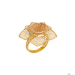 Every women in life gold ring play an important role.Gold finger ring increase their beautyness. Finger ring designs enhance Women's personality. This is traditional 22k Yellow Gold.it's just 4.01 grams.