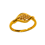 Every women in life gold ring play an important role.Gold finger ring increase their beautyness. Finger ring designs enhance Women's personality. This is traditional 22k Yellow Gold.it's just 2.44 grams.