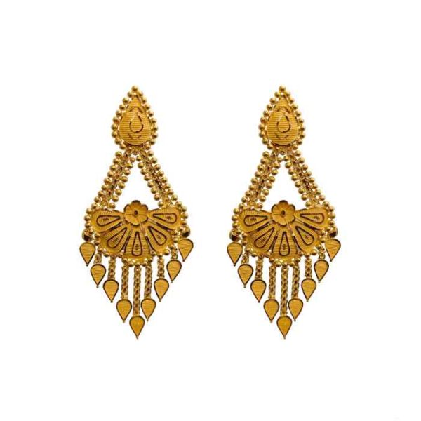 Enhance your look with 21k gold Kaner dul from Chowdhury Gold. Shop our incomparable new kaner dul for your new favorite pair. The weight of this kaner dul is 7.28gm.