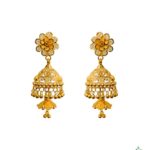This royal pair of 22k gold jhumka design define simplicity and elegance. This traditional jhumka have been exquisitely crafted keeping maximum simplicity in mind. The Weight of this product would be only 9.21 gm.