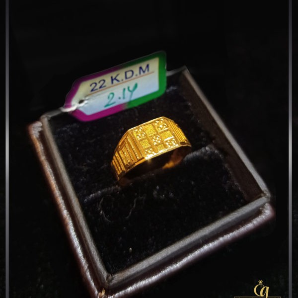 This gold ring design is really stunning . It is also easy to wear and suitable for men who like simple designs and patterns. It is so nice looking and so simple that yet it looks really attractive It has 22 carat purity and weight only 2.14 gram